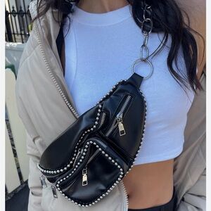 Studded Fanny Pack/ Cross Body Bag